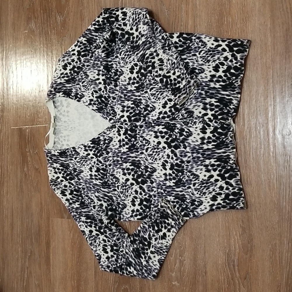 (L) Cleo Knit Leopard Print Cardigan Casual Comfortable Cozy Grannycore